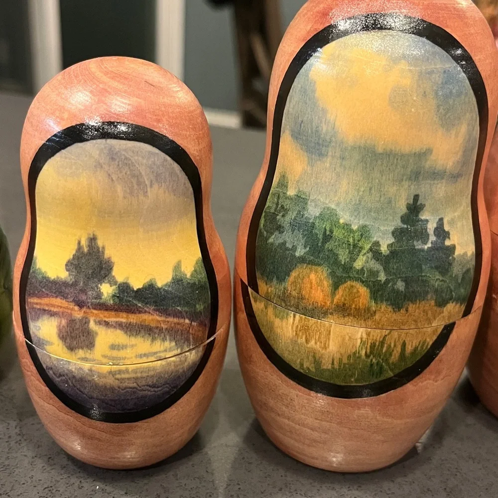 Matryoshka Russian Authors Vintage/Signed Rare 1995 Nesting Doll Set of 10-Rare - Picture 16 of 17